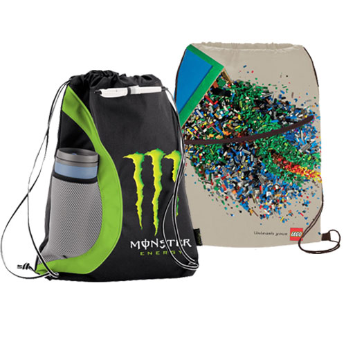 Custom Plastic Draw String Sports Backpack Bag Recyclable Frosted