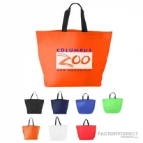 Custom Economy Heat Sealed Shopper Bags - Assorted Color Bags
