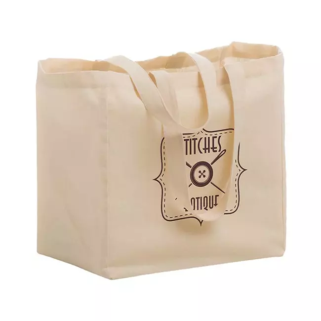 Custom Cotton Grocery Tote Bags | Natural | Imprint