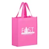 Bright Pink Reusable Bag with Custom Imprinted Logo