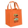 Non-Woven Grocery Orange Bags - Custom Full Color Imprint