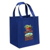 Non-Woven Grocery Royal Blue Bags - Custom Full Color Imprint