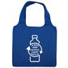 Wholesale custom printed RPET reusable folding totes - Royal Blue - Available in bulk