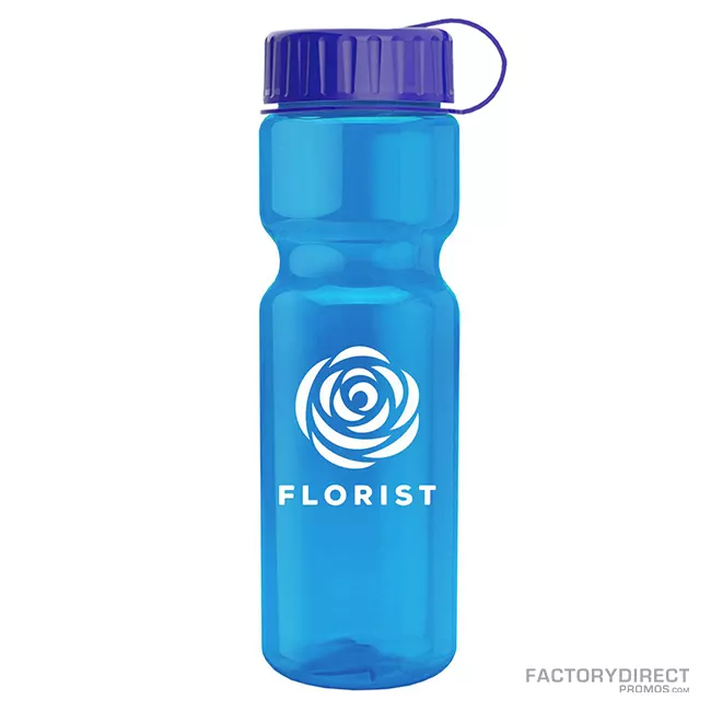 Plastic water bottles - 28 oz sports bottle w flip lid