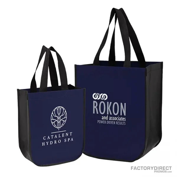 Custom Recycled Bags - Navy with Black Sides
